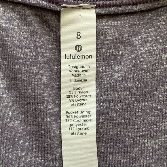 NWOT Lululemon Heathered Graphite Purple Rulu Rally Wrap Light Jacket Size 8 - Picture 12 of 15